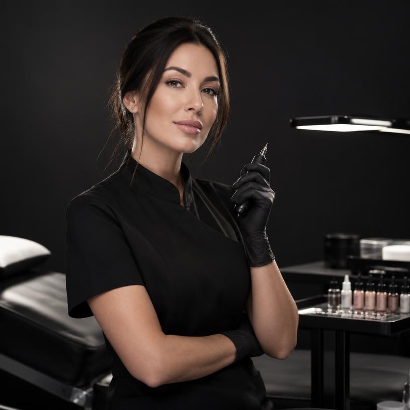 Blick in das Behandlungszimmer des glam.beauty Studios in Berlin