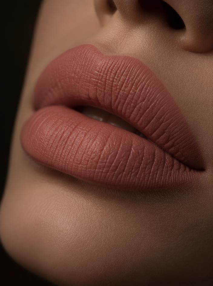 Nahaufnahme von Lippen mit zarter Farbauffrischung
